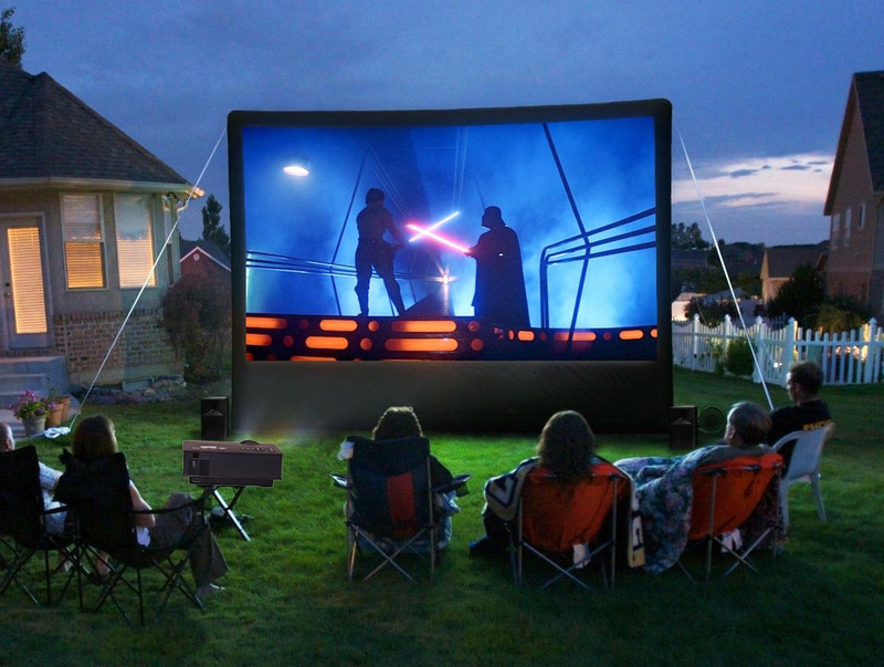 ABB Wifi Support Home Cinema Theatre 1200 lm LED Corded Portable Projector(Black)