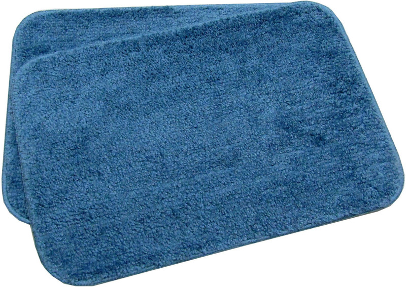 aps craft Cotton Door Mat(Blue, Large)
