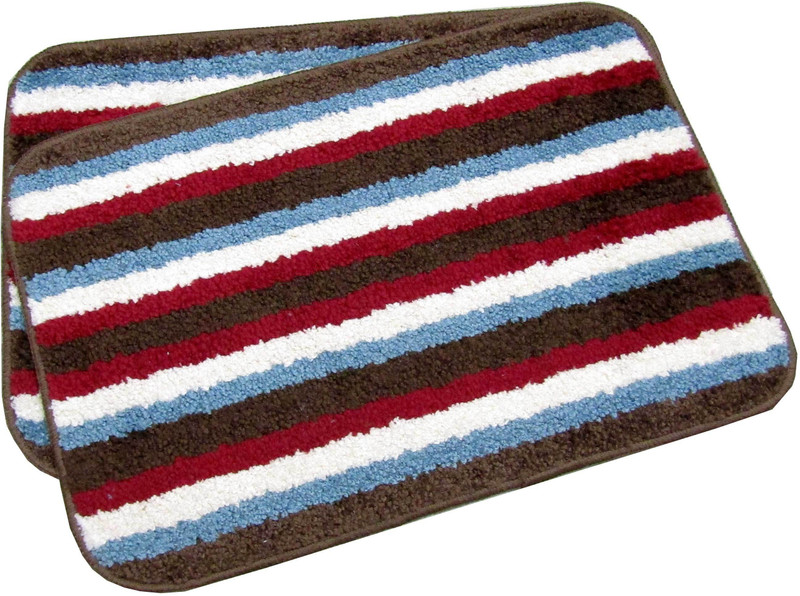 aps craft Cotton Door Mat(Blue, Large)