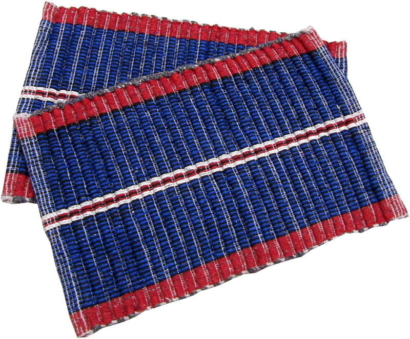aps craft Cotton Door Mat(Blue, Large)