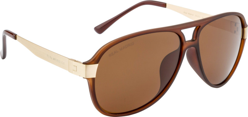 Real Madrid Aviator Sunglasses(Brown)
