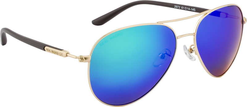 Real Madrid Aviator Sunglasses(Pink, Green)