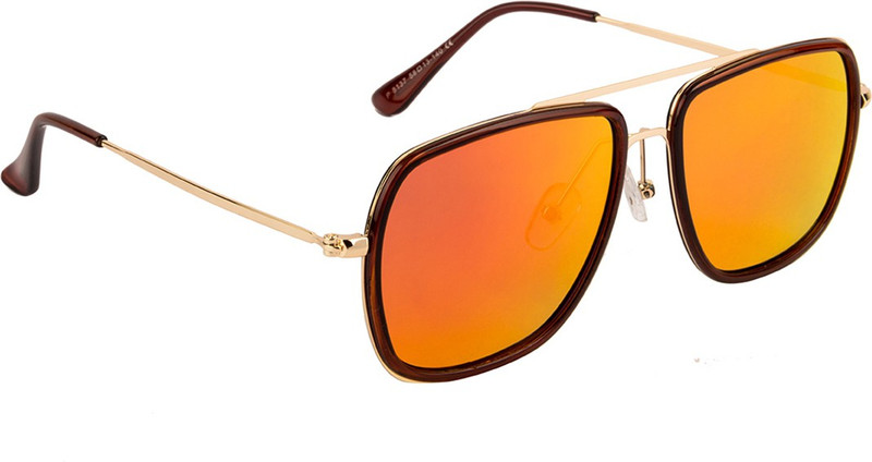 Farenheit Retro Square Sunglasses(Red)