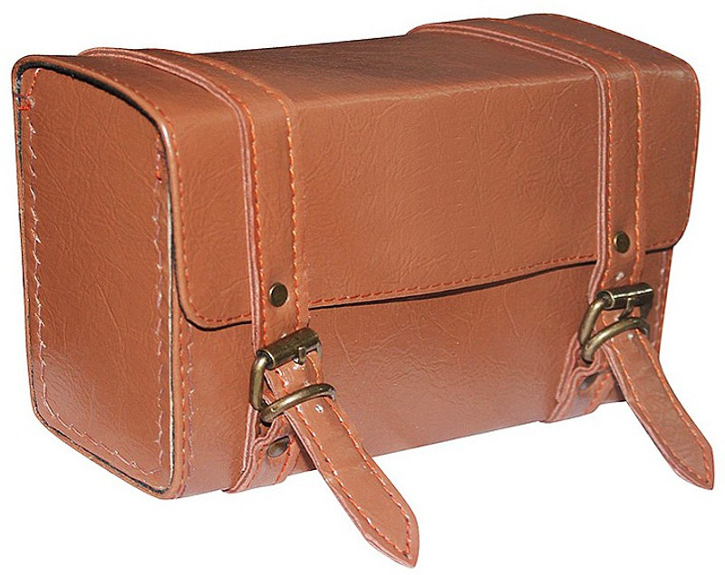 Speedwav One-side Maroon Leatherette Motorbike Saddlebag(4.8 L)