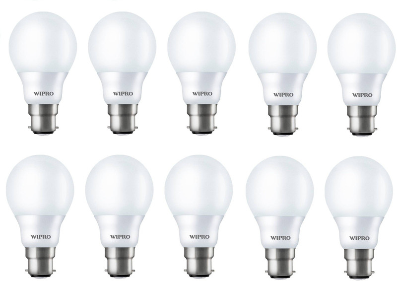 WIPRO 9 W Standard B22 LED Bulb(White, Pack of 10) WIPRO 9 W Standard B22 LED Bulb(White, Pack of 10)
