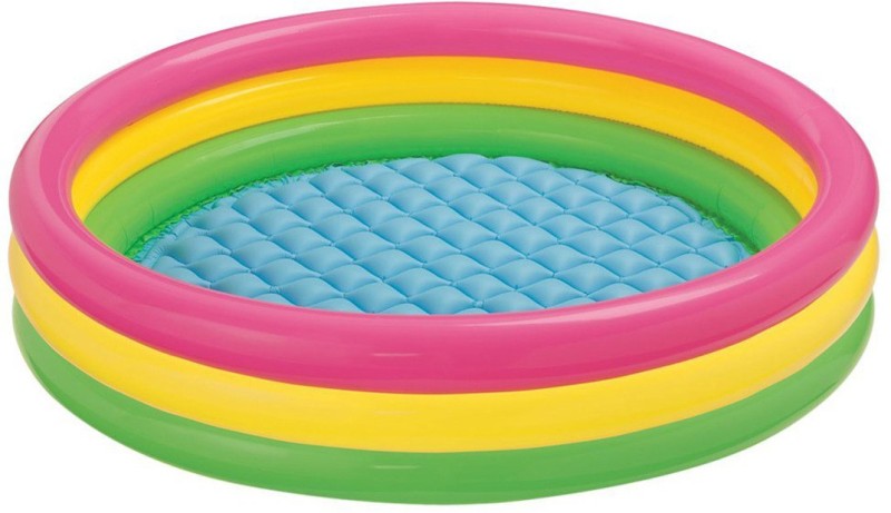 CrackaDeal Single 3fit Swimming Inflatable Pool(Blue, Red, Yellow)