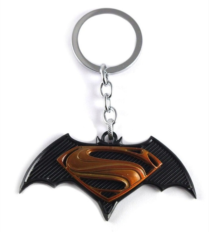 24x7 Premium Batman VS Superman 3D Metal Keychain Copper with Realistic Detailing Key Chain
