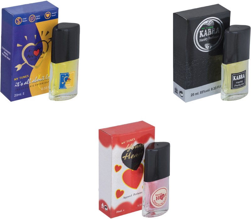 My Tunes Combo ILU-Kabra Black-Younge Heart Red Eau de Toilette - 60 ml(For Men & Women)