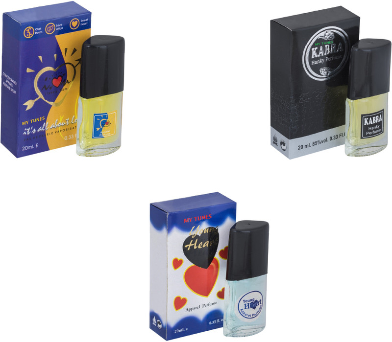 My Tunes Combo ILU-Kabra Black-Younge Heart blue Eau de Toilette - 60 ml(For Men & Women)