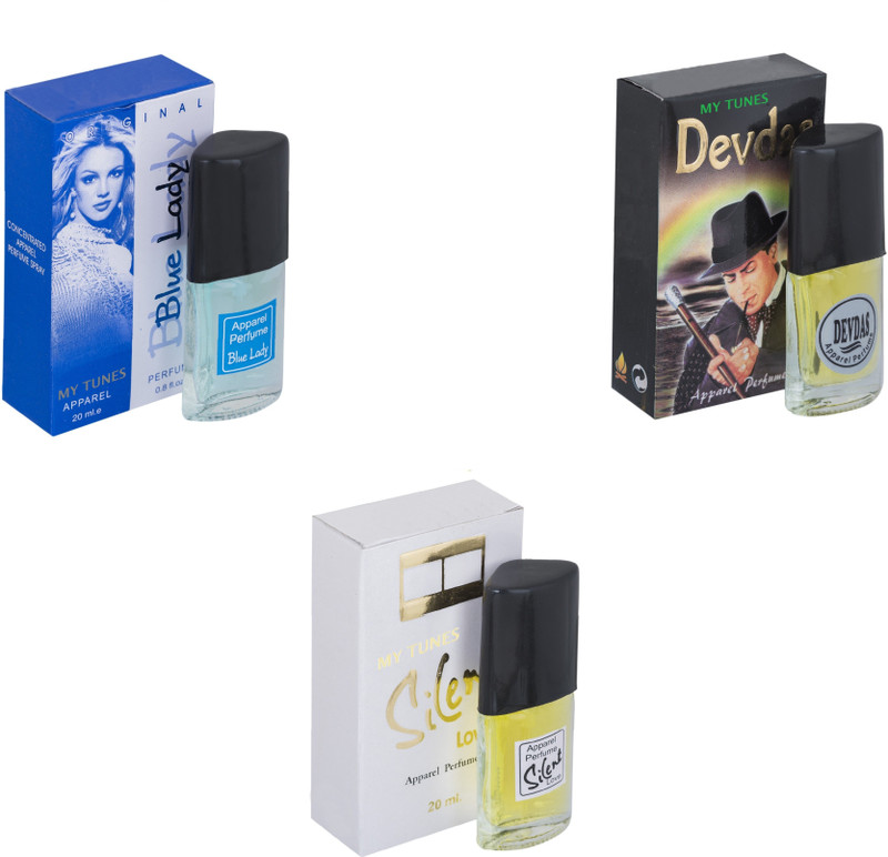 My Tunes Combo Blue Lady-Devdas-Silent love Eau de Toilette - 60 ml(For Men & Women)