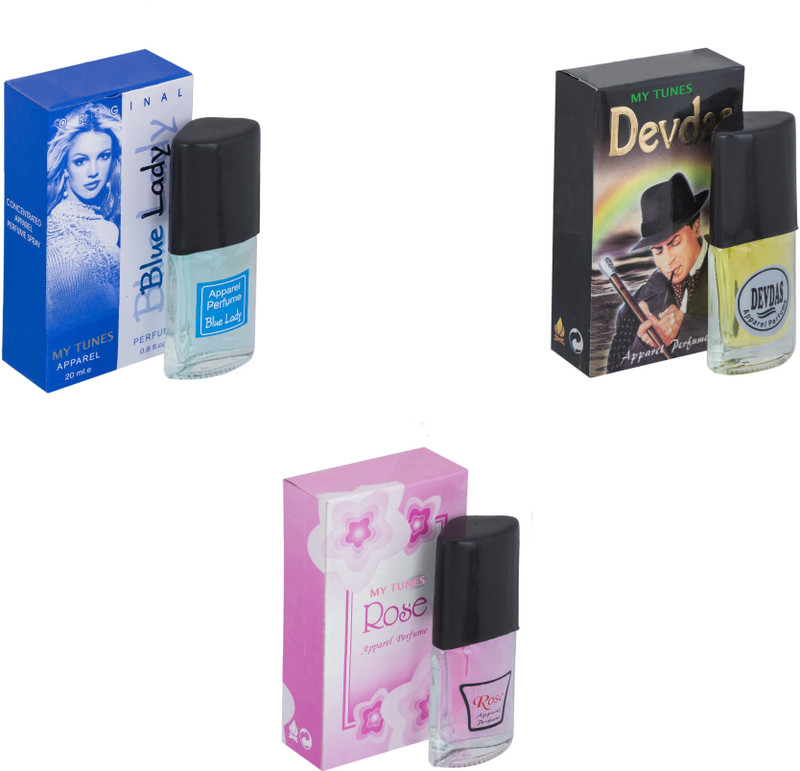 My Tunes Combo Blue Lady-Devdas-Rose Eau de Toilette - 60 ml(For Men & Women)