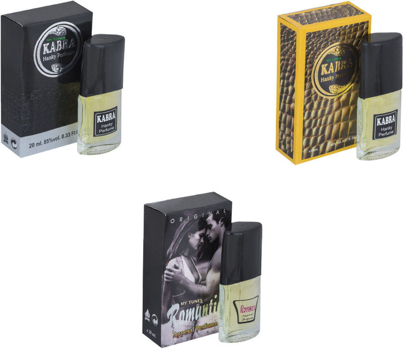 My Tunes Combo Kabra Black-Kabra Yellow-Romantic Eau de Toilette - 60 ml(For Men & Women)