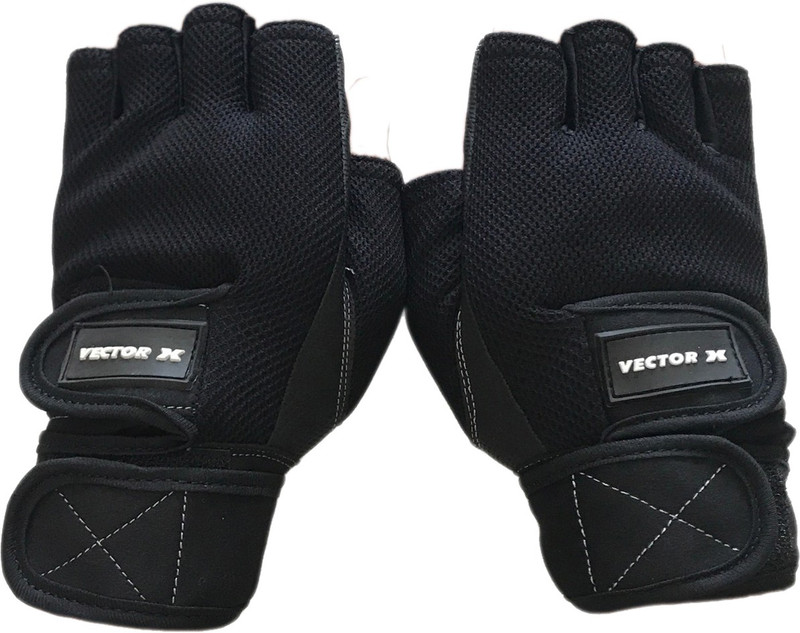 Vector X VX 525 Gym & Fitness Gloves (L, Black)