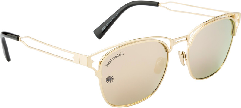Real Madrid Wayfarer Sunglasses(Grey, Golden)
