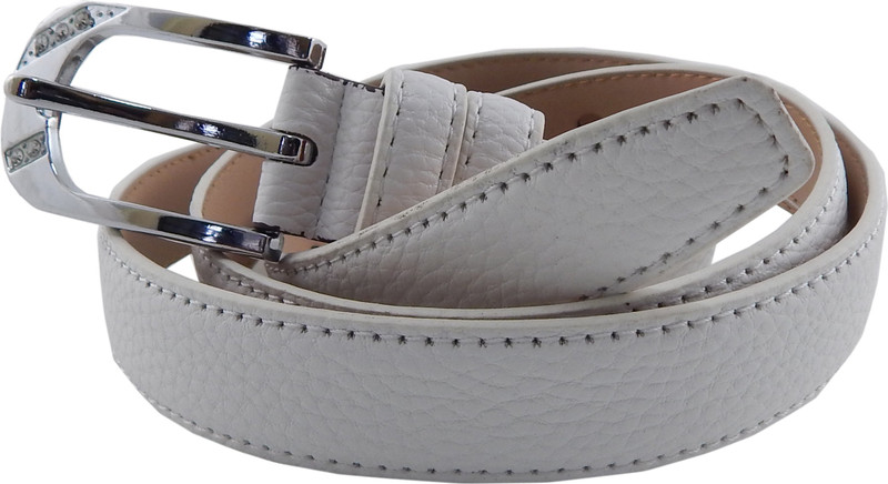 ELS Women Formal, Casual White Artificial Leather, Synthetic Belt ELS Women Formal, Casual White Artificial Leather, Synthetic Belt