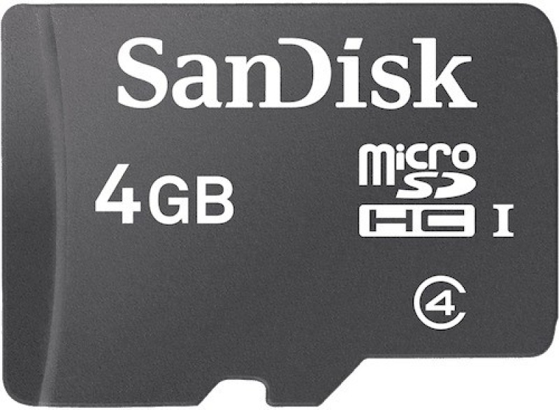 SanDisk card 4 GB MicroSDHC Class 4 30 MB/s Memory Card