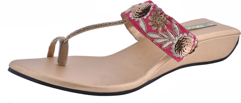 Praags Women Pink, Gold Heels