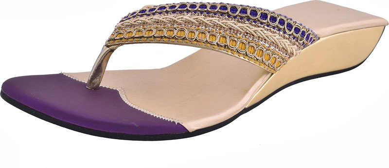 Praags Women Purple, Gold Heels