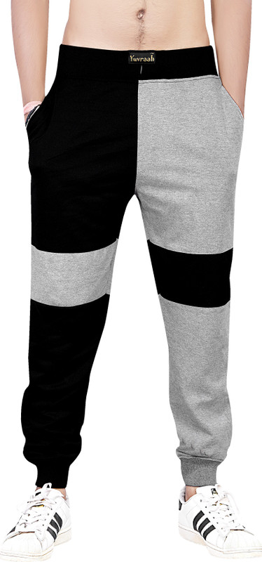 yuvraah Self Design Men Grey Track Pants