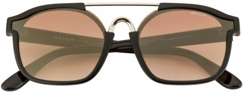 Opium Rectangular Sunglasses(Brown)