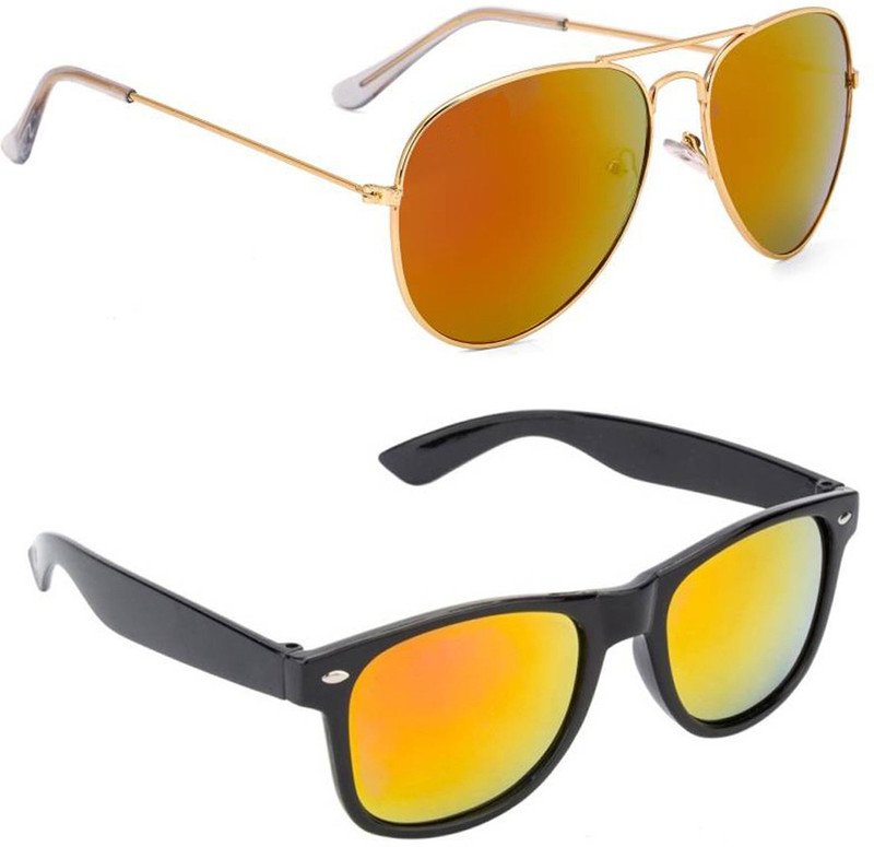 Elgator Aviator, Wayfarer Sunglasses(Yellow)