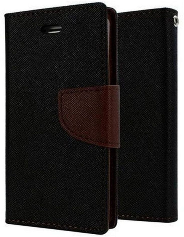 Ribber Flip Cover for Xiaomi Redmi Note 5(Black, Brown, Artificial Leather)