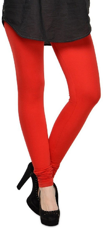 c colors Churidar  Legging(Red, Solid)