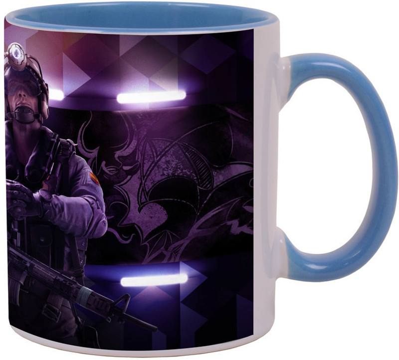 Arkist tom clancys rainbow six siege operator jackal-wa Blue Ceramic Mug(340 ml)