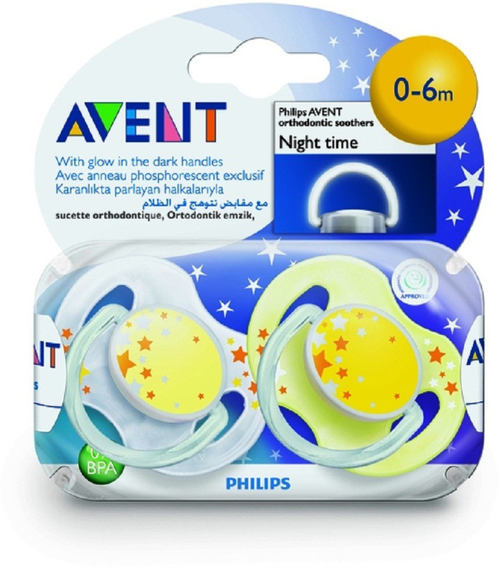 Philips Avent NightTime Soother(Blue, White)
