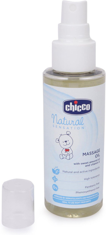 Chicco Natural Sensation Massage Oil (Blue, 100ml)(100 ml)