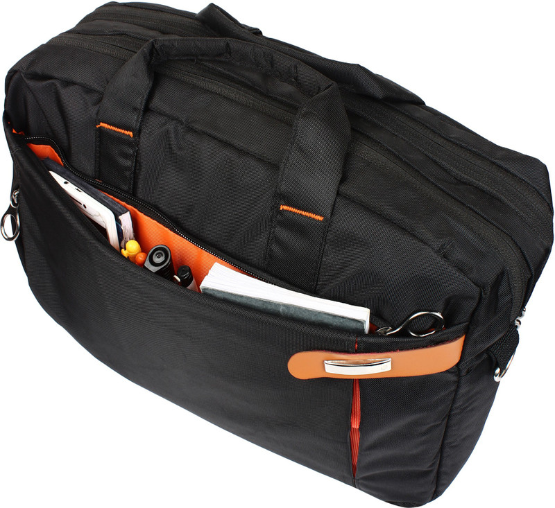 AmazingHind 14-Inch Laptop Medium Briefcase - For Men & Women(Black)
