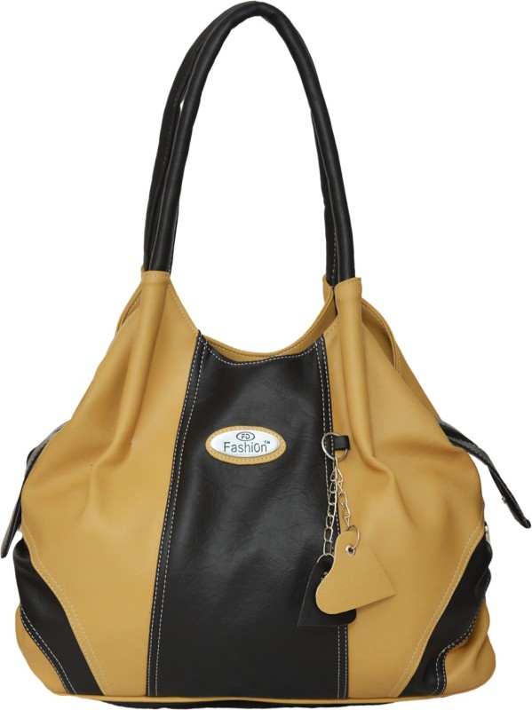 FD Fashion Shoulder Bag(Beige, Black)