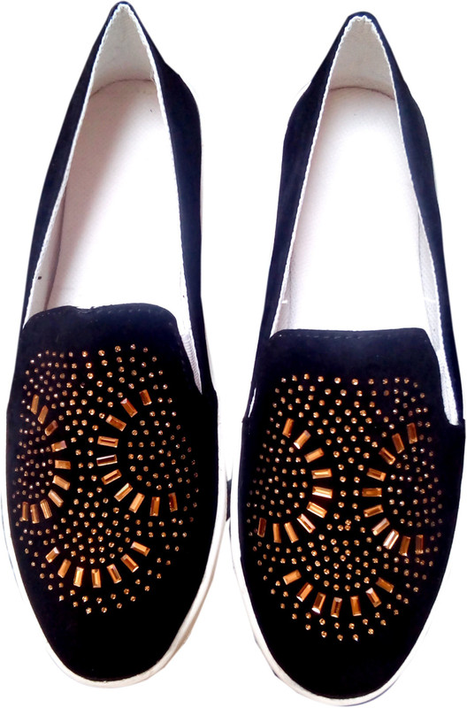Stylotrendz Designer Women or Girls Loafers Casuals For Women(Black)