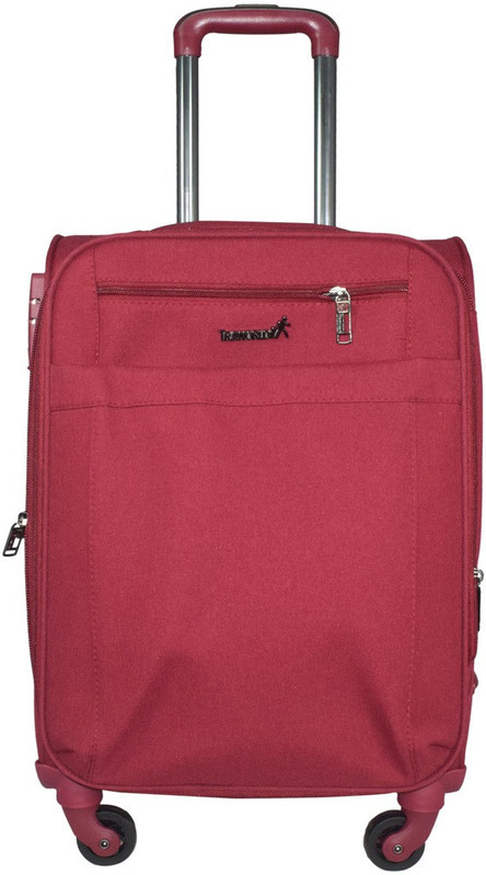 TRAWORLD Earth 1001 - 4 Wheel Expandable Check-in Luggage - 24 inch(Red)
