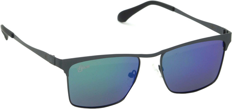 FIZAN Retro Square Sunglasses(Green)