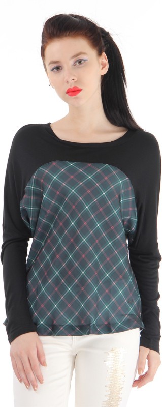 Pepe Jeans Casual Full Sleeve Printed Women Black Top