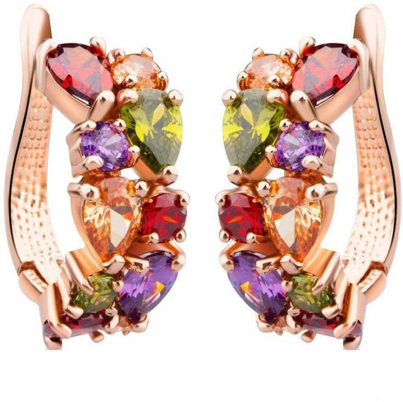 adwitiya collection Sparkle Delight Topaz Copper Drops & Danglers
