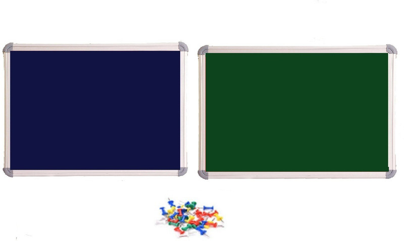 anjali display 60x60 CENTIMETER BLUE & GREEN PINUP BOARD Pinup Board Bulletin Board(BLUE, GREE)