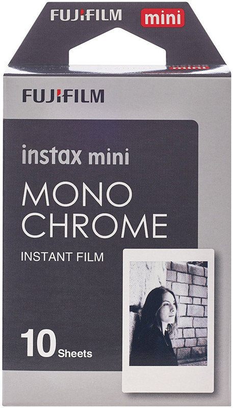 Fuji Monochrome Instax Mini 10 Sheet Pack Film Roll(Yes 800 ISO Pack of 10)