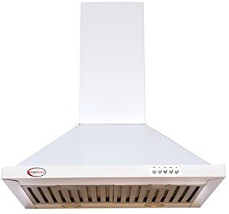 Brightflame Lotus white 60 CM Wall Mounted Chimney(White 1100 m3/HR)