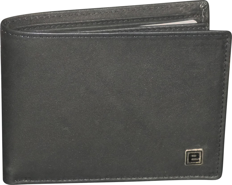 Style 98 Men Black Genuine Leather Wrist Wallet(9 Card Slots)