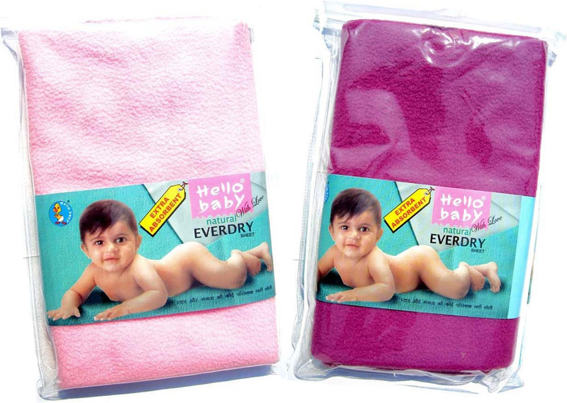 Hello Baby Extra Absorbent Natural Waterproof Bed Protector Everyday Sheet(Multicolor)