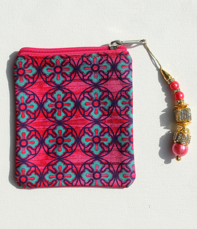fatfatiya Sublime Flower Motif Coin Pouch/Purse Pouch(Multicolor)