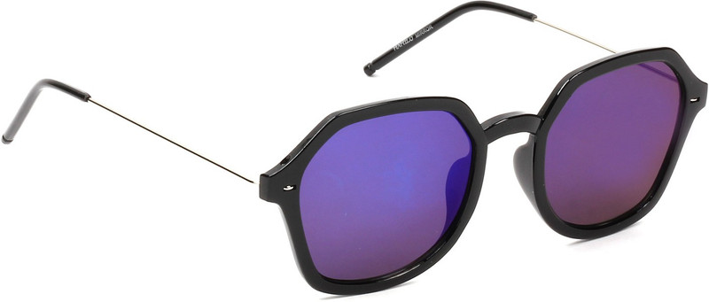 Eyeland Retro Square Sunglasses(Blue, Violet, Multicolor) Eyeland Retro Square Sunglasses(Blue, Violet, Multicolor)