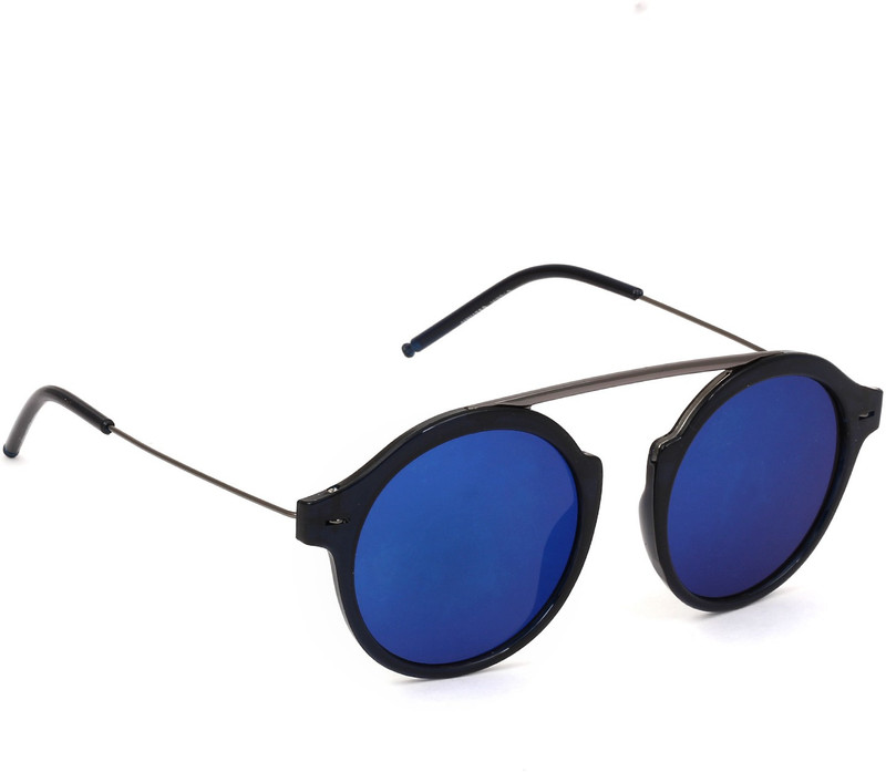 Eyeland Round Sunglasses(Blue, Multicolor) Eyeland Round Sunglasses(Blue, Multicolor)