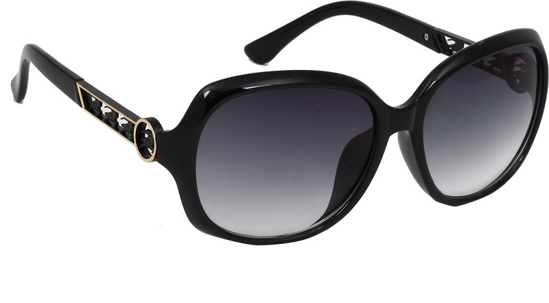 Eyeland Over-sized Sunglasses(Black, Blue) Eyeland Over-sized Sunglasses(Black, Blue)