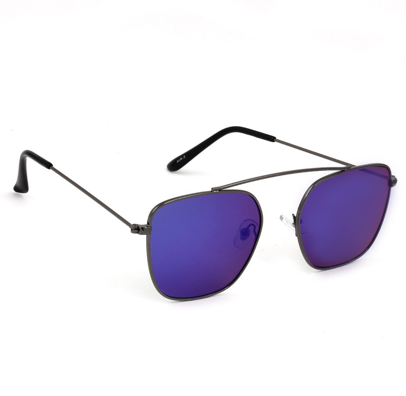 Eyeland Rectangular Sunglasses(Blue, Multicolor) Eyeland Rectangular Sunglasses(Blue, Multicolor)