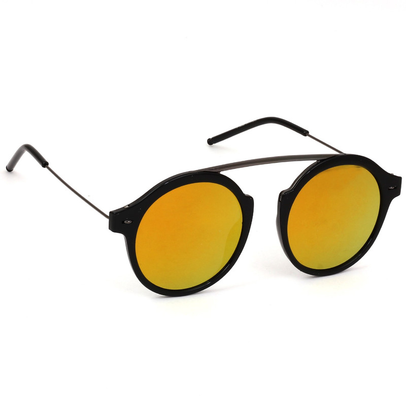 Eyeland Round Sunglasses(Yellow, Orange, Multicolor) Eyeland Round Sunglasses(Yellow, Orange, Multicolor)