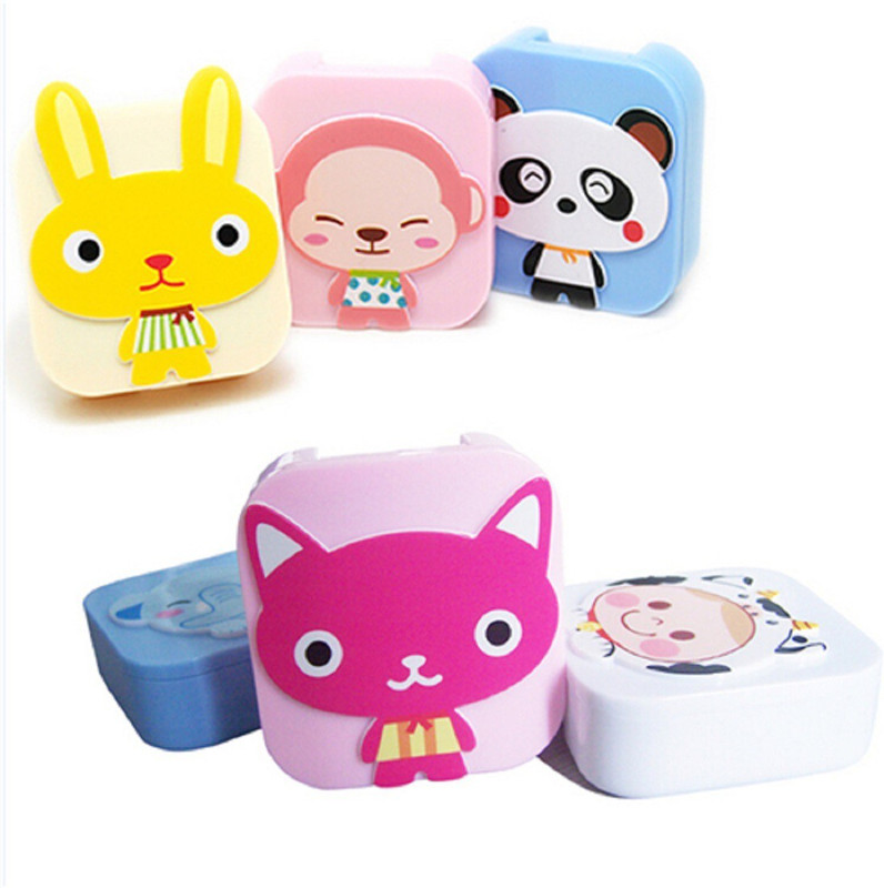 Italish High Quality Cute portable Pocket Mini Contact Lens Case Travel Kit lens kit(1 ml)