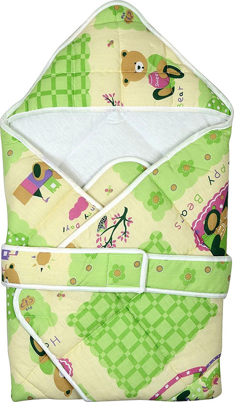 Jubilant Lifestyle Colorful Newborn Baby Wrap Swaddle Blanket for Kids/ Toddler Sleeping Bag/ Sleep Sack for 0-12 Month (Blue/Yellow/Green) Sleeping Bag(Green)